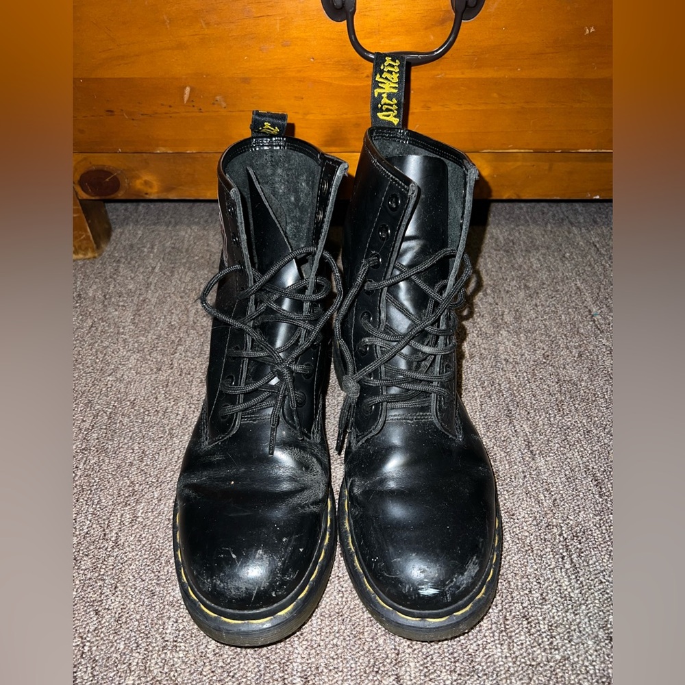 Dr Marten custom skull boots